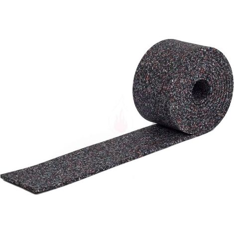 Trabajo seguro - Alfombrilla de transporte antideslizante [1 m x 5 cm x 1 cm] Rollo de alfombrilla de goma, cuña de cubierta de goma, tira de protección para vigas, tira para vigas (1/5)
