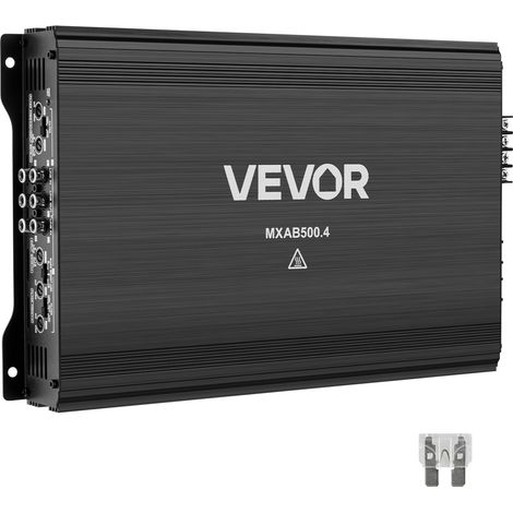 Amplificateur Audio Voiture, Ampli de Puissance à 4 Canaux Pontables pour Subwoofer, Max. 4x250 W sous 4 ohms/4x500 W sous 2 ohms Classe AB à Gamme Complète, Amplificateur Stéréo pour SUV, MPV (1/5)