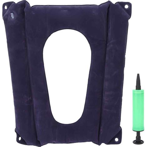 Cojín inflable, antiescaras, flocado lavable, hemorroides, silla de ruedas, oficina (1/5)