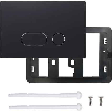 Plaque de commande à double actionneur (GS-Delta-4 Noir mat - Autre) compatible avec réservoir encastré Geberi-t Up182 100 et panneau Delta 21 50 compatible avec bouton de commande de réservoir de WC (1/5)