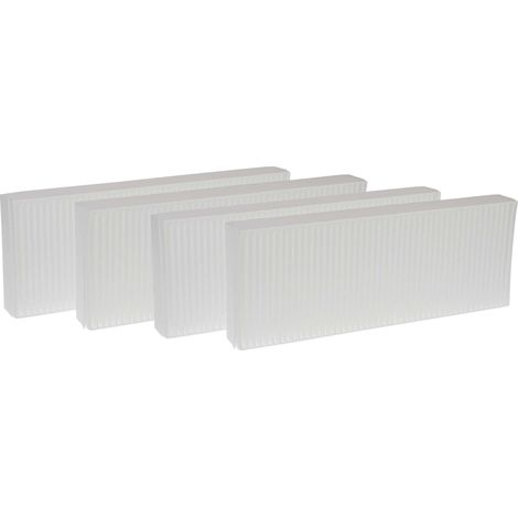vhbw set di filtri compatibile con Zehnder Paul Novus 300, 450 sistema di ventilazione - Filtri dell'aria G4 / F7 (4 pezzi), 48 x 18 x 10 cm, bianco