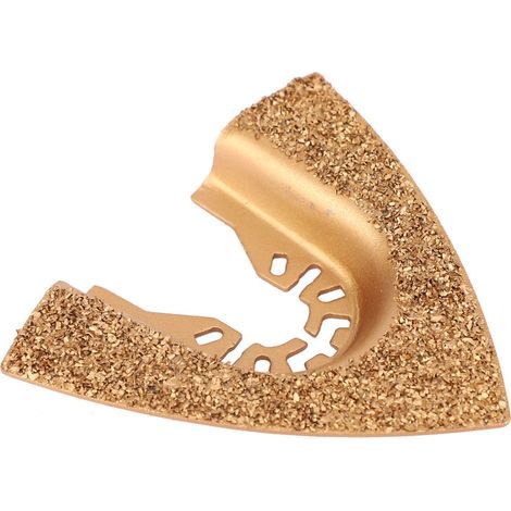 High-speed sanding disc for oscillating tool – tungsten carbide HRC79-82, 78 x 78 mm, gold (1/5)
