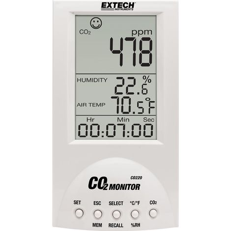 Extech CO220 Rilevatore Co2 da Scrivania (1/3)