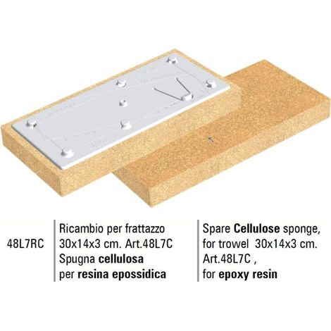 Ricambio per Frattazzo in spugna cellulosa smontaggio rapido 30 x 14 x 3 cm 48L7RC SIGMA