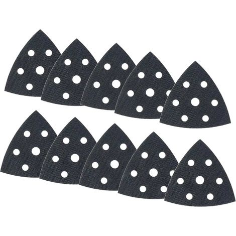 Trade-Shop Ersatzklett 93x93x93mm selbstklebend Dreieck für Einhell TE-DS 20 E, TC-DS 19, BT-DS 180, Skil 7126 AD, 7125 AA, Ferm DSM1009 - 10 Stück