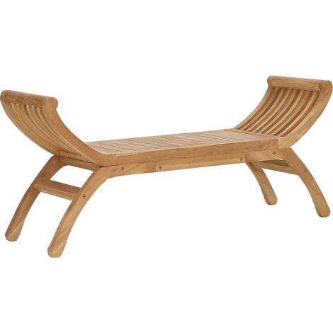 Garden Bench 2 -Seater 126 cm Solid Teak Wood Natural vidaXL