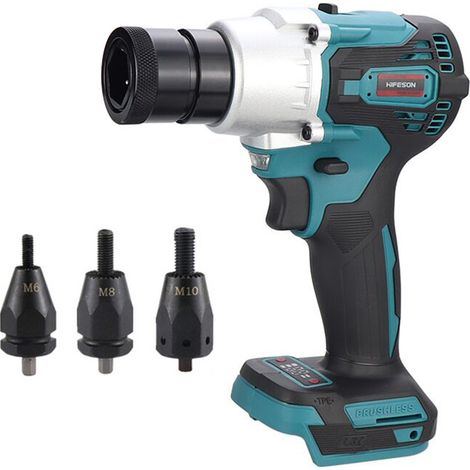 Decdeal – Riveteuse électroportative sans balais – Moteur haute résistance – Réglage de vitesse – Têtes de riveteuse M3/M4/M5 incluses (1/5)