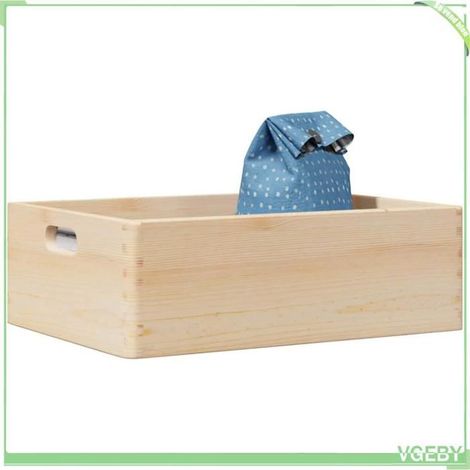 Boîte en bois - FAFEISY - 4017393 - Pin massif - 40x30x13 cm - Poignées latérales (1/5)
