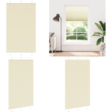 vidaXL Plissee Creme 115x200 cm Stoffbreite 114,4 cm Polyester (1/5)