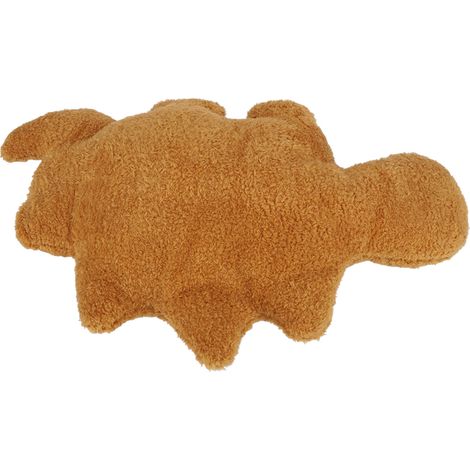 Coussin en peluche dinosaure orange, adorable compagnon de sommeil aux coutures fines, peluche câline de 43 cm (1/5)