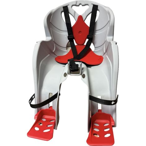 Seggiolino bici anteriore manubrio sedile bambino omologato 15kg grigio chiaro 320lui (1/4)