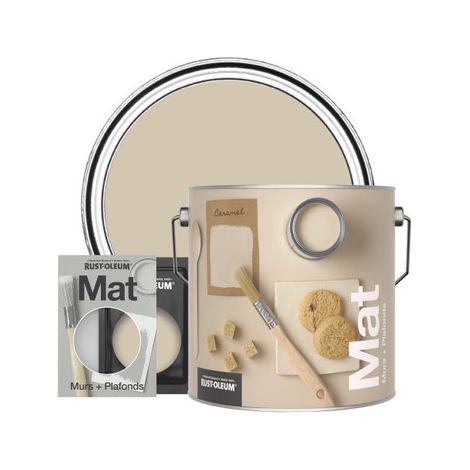 Rust-Oleum Peinture pour murs et plafonds mate lessivable - Caramel (1/3)