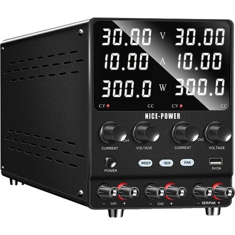 Fuente de alimentación de CC, doble canal, rendimiento de alta precisión, SPS3010-2KD 30V10A, CA 220V (1/2)