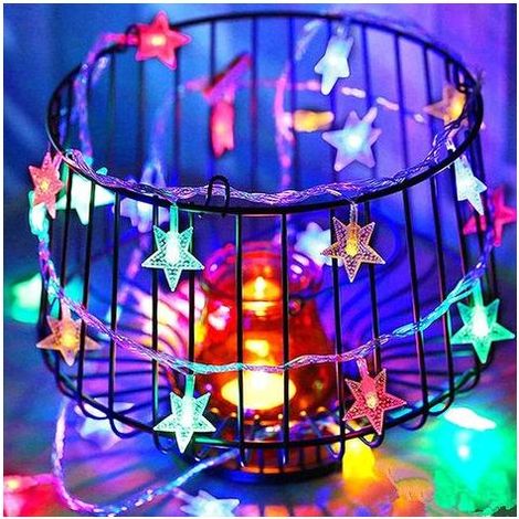Guirlande Lumineuse Étoile, Décor Balcon Noël, Jardin, Terrasse, Extérieur, Mariage, Fête, Patio, Clôture, Intérieur, Chambre, Allée, Sapin, Ambiance Romantique (1/5)