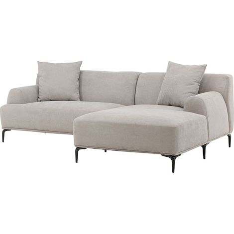 Viskan Sofa Chaiselongue Sofa rechtsgerichtet hellgrau. (1/5)