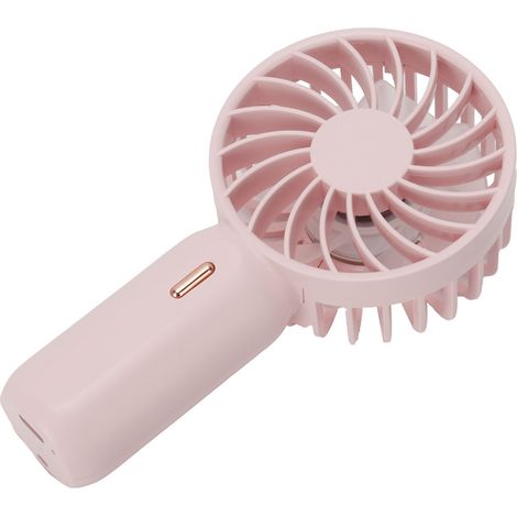 Ventilateur de Poche Rechargeable USB - Vent Puissant pour Voyage, Bureau, Étude - Rose