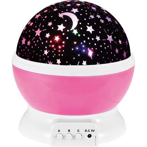 1 lampe ciel étoilé rose multicolore - 1 W