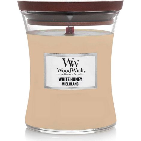 WOODWICK CANDELA CLESSIDRA PICCOLA MINI JAR WHITE HONEY