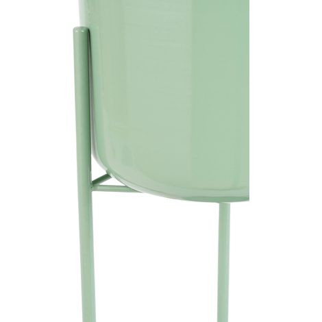 Porte-plante avec Pot de Fleurs Colyn en Fer Vert, Support pour Plantes Intérieur Extérieur, 60 cm - PANGIVO (1/5)