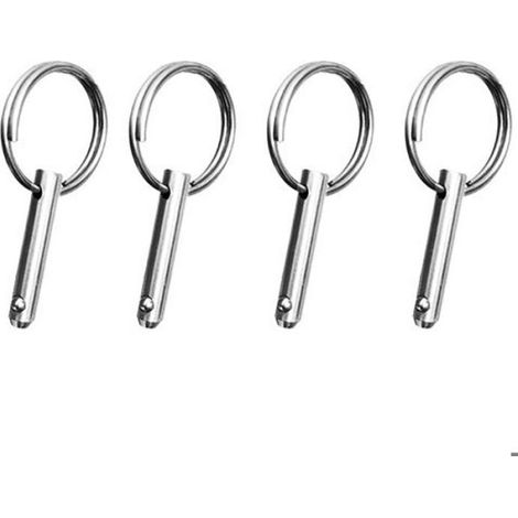 Goupille charnière boule inoxydable 4pcs : dégagement rapide 1/4", pour matériel bimini, robuste durable (1/4)