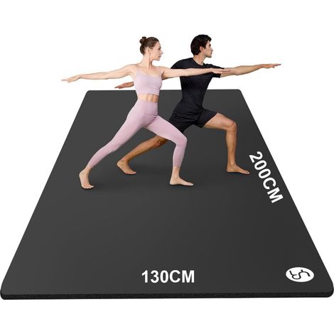 Grand Tapis de Yoga 200×130cm 15mm/10mm Épais NBR Tapis de Gym pour Fitness Pilates étirements Enfants Jouant Tapis de Sol (1/5)