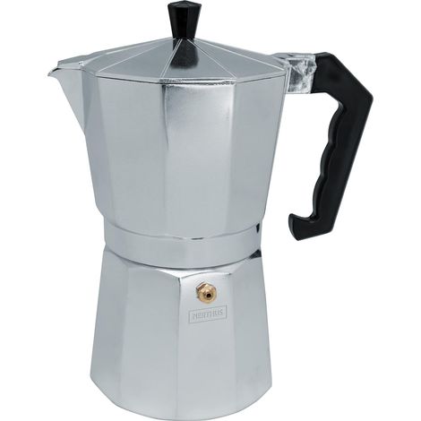 Cafetière Italienne - 6 Tasses - Aluminium - Induction Gaz Électrique - Argent Métallique (1/4)