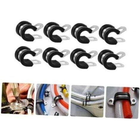 Colliers de fixation de tubes P-Clips de serrage avec insert en caoutchouc choix: Ø 50mm / Band 15mm, 8 Pièces (1/4)