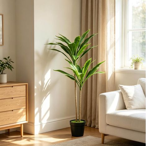 Albero artificiale Cordyline 90 cm in PEVA verde, design moderno per soggiorno e ufficio FloraGrace (1/5)