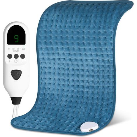 Elektrisches Heizkissen 40x76cm mit digitaler Steuerung und automatischer Abschaltung (Blau) (1/2)