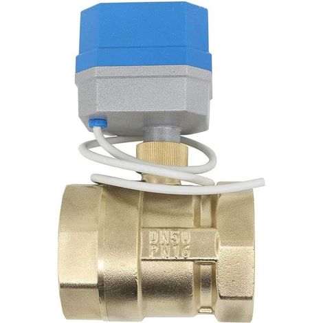 Válvula solenoide motorizada de 2 vías, válvula de bola eléctrica de 220 V, 1/2, 3/4, 1, 1-1/4, 1-1/2, 2 pulgadas (DN50-2 pulgadas)