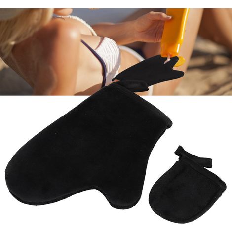 Gant Applicateur Autobronzant - Pour Crème Solaire et Lotion - Accessoire de Plage Noir (1/5)