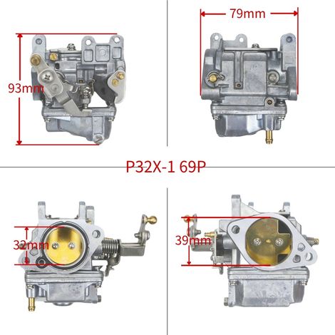 Carburateur 69S-14301-00, moteur hors-bord 2 temps 69P-14301-00/10, 25 CV et 30 CV (1/4)