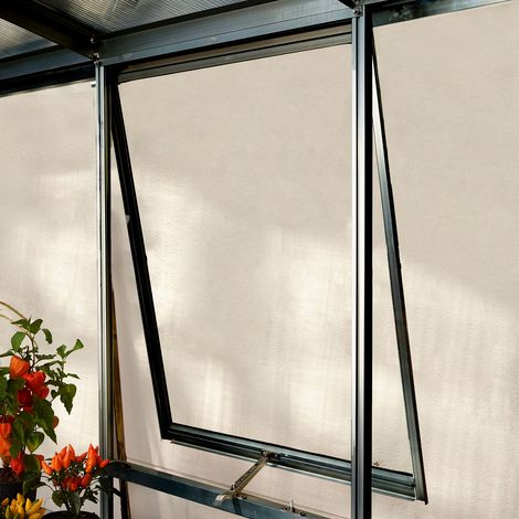 Vitavia Seitenfenster "V" für Vitavia Gewächshäuser, schwarz, ESG (1/4)
