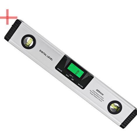 Pair Digitale Wasserwaage (400 mm/16 Zoll) mit digitaler akustischer Anzeige, Winkelmesser aus Aluminiumlegierung mit Magnetfuß, Winkelmessgerät, großes, gut lesbares LED-Display