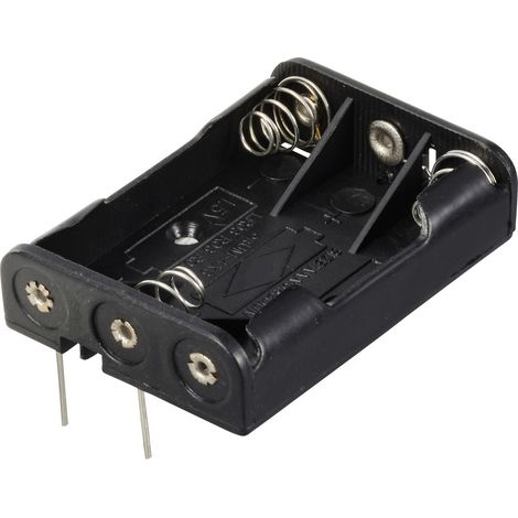 TRU COMPONENTS TC-13220580 Batteriehalter 3x Micro (AAA) Kontaktpole (L x B x H) 52 x 37 x 13 mm
