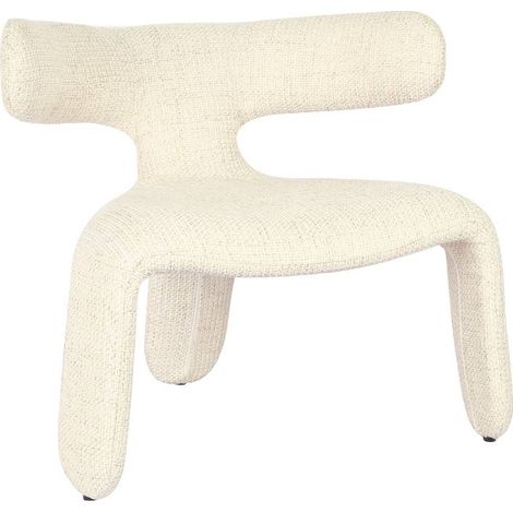 Fauteuil en tissu écru Rémy (1/5)