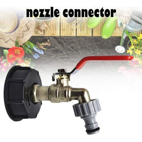 Adaptateur De Réservoir IBC S60x6 Vanne Robinet en Laiton Connecteur De Tuyau Tonne Baril Raccord Adaptateur pour Récupérateurs Ea (1/4)