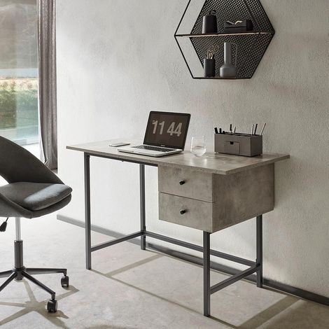 Mömax Schreibtisch Donetta Grau MDF ca. 120x60 cm (1/5)