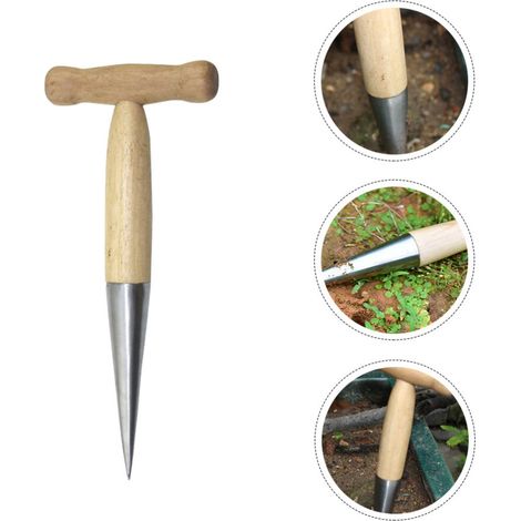 Attrezzo da giardinaggio per il trapianto di bulbi, piantatrice manuale per piantine (1/5)
