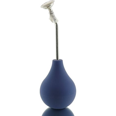 GEDA – Poire d'arrosage bonsaï Pro – Bleue, col long, tube chromé 16 cm, 250 ml (1/2)