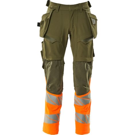 Mascot Hose mit Hängetaschen 19131-711-3314 Gr. 90C56 moosgrün/orange