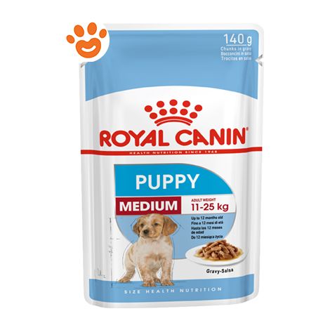 Royal Canin Dog Medium Puppy  - Royal Canin Dog Medium Puppy - Bustina Da 140 Gr