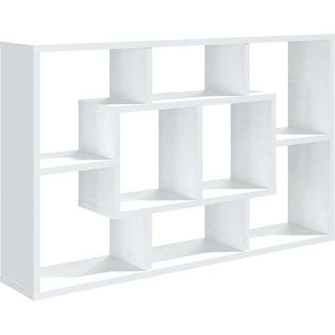 Étagère murale  Étagère flottante blanc 85x16x52,5 cm bois d'ingénierie (1/5)