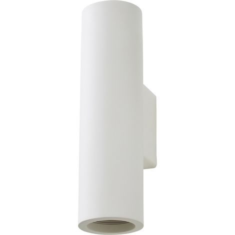 Litecraft Lomond Wall Light Plaster Up & Down Cylinder Indoor Fitting - White (1/5)