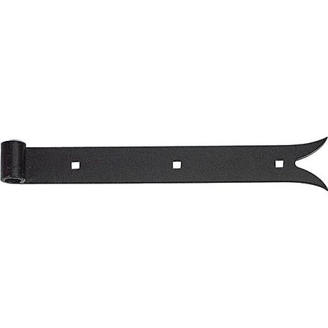 Torbel – Penture de porte en acier noir 400 mm – Traitement phorétique – Résistance à la corrosion pour projets de bricolage