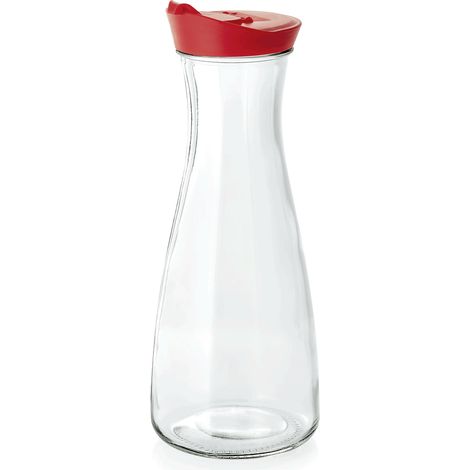 Carafe en Verre trempé 1litre rouge H 260 mm Ø 100 mm - Was Germany