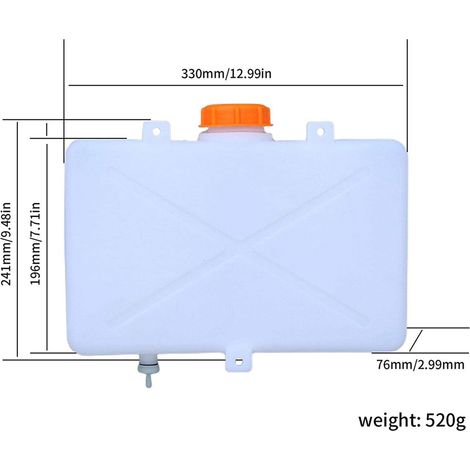 Réservoir carburant 7L Plastique pour Diesel Essence Eau, Réservoir de Gasoil Accessoire Chauffage Stationnaire, Bateau Camion Voiture (1/5)