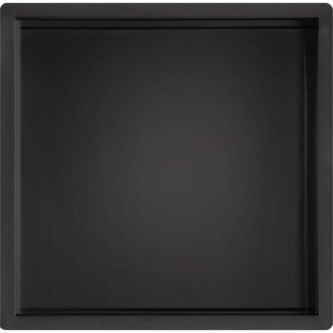 JTP Vos Square Shower Niche 300mm H x 300mm W - Matt Black (1/3)