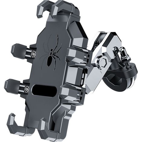 Support de téléphone pour moto en silicone – Absorption des chocs Verrouillage sécurisé et rotatif Compatible smartphones 4,7" à 7,2" (1/2)