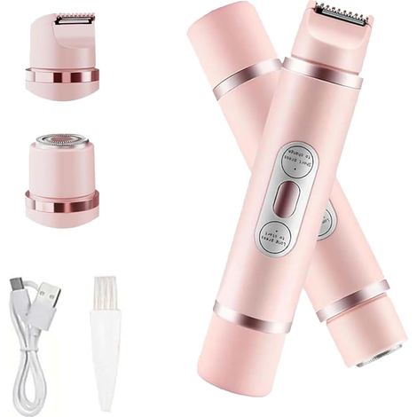 Rasoirs Électriques Femme,Rasoirs Électriques Femme pour femmes pour rasage à double tête - de poche étanches pour femmes, rechargeables par USB, portables, légers, pour intéri (1/5)
